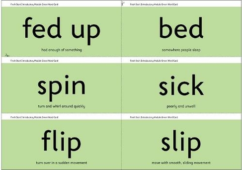 Read Write Inc. Fresh Start: Module Green Word Cards: (Read Write Inc. Fresh Start)