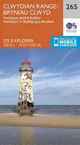 Clwydian Range, Prestatyn, Mold and Ruthin: (OS Explorer Map 265 September 2015 ed)