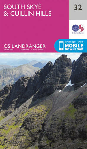 South Skye & Cuillin Hills: (OS Landranger Map 032 February 2016 ed)