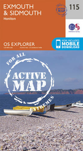 Exmouth and Sidmouth: (OS Explorer Active Map 115 September 2015 ed)