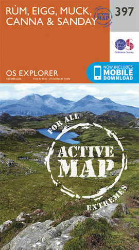 Rum, Eigg, Muck, Canna and Sanday: (OS Explorer Active Map 397 September 2015 ed)