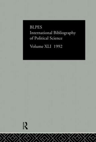 IBSS: Political Science: 1992 Vol 41