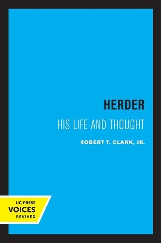 Herder: His Life and Thought