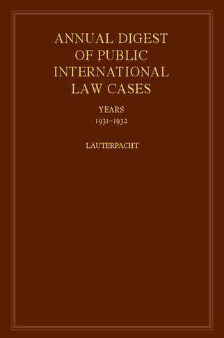International Law Reports: (International Law Reports Set 190 Volume Hardback Set Volume 6)