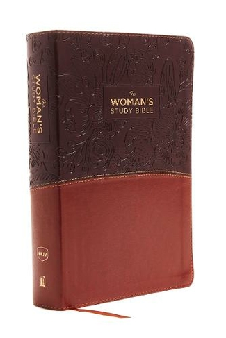The NKJV, Woman's Study Bible, Leathersoft, Brown/Burgundy, Red Letter, Full-Color Edition: Receiving God's Truth for Balance, Hope, and Transformation