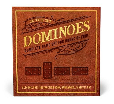 Dominoes: 28 Tile Set - Complete Game Set for Hours of Fun! Also Includes: Instruction Book, Game Wheel and Velvet Bag