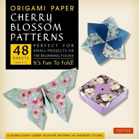 Origami Paper- Cherry Blossom Patterns Large 8 1/4" 48 sh: Tuttle Origami Paper: Double-Sided Origami Sheets Printed with 8 Different Patterns (Instructions for 5 Projects Included) (Edition, Origami Paper ed.)