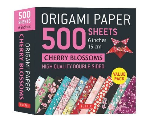 Origami Paper 500 sheets Cherry Blossoms 6 inch (15 cm): Tuttle Origami Paper: High-Quality Double-Sided Origami Sheets Printed with 12 Different Patterns (Instructions for 6 Projects Included)