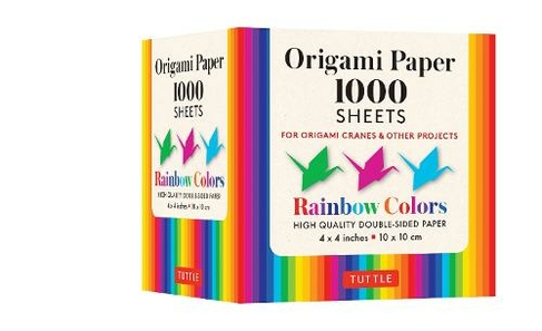 Origami Paper Rainbow Colors 1,000 sheets 4" (10 cm): Tuttle Origami Paper: Double-Sided Origami Sheets Printed with 12 Different Color Combinations (Instructions for Origami Crane Included)