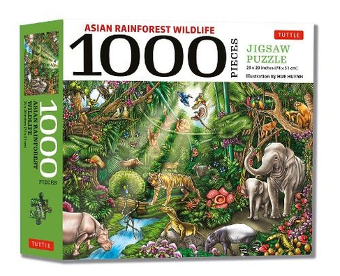 Asian Rainforest Wildlife - 1000 Piece Jigsaw Puzzle: Finished Size 29 in X 20 inch (74 x 51 cm)