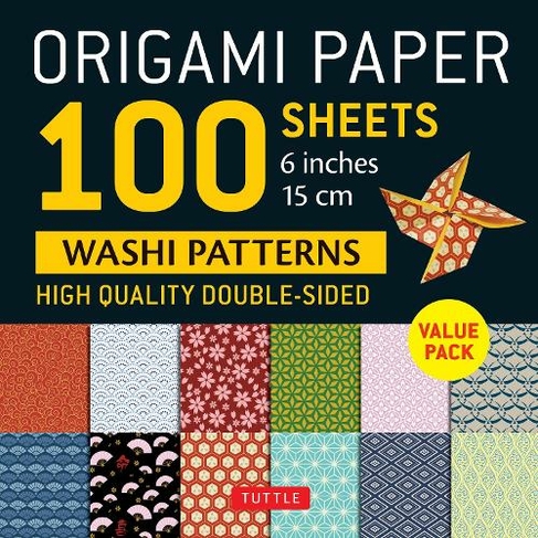 Origami Paper 100 sheets Washi Patterns 6" (15 cm): Double-Sided Origami Sheets Printed with 12 Different Patterns (Instructions for Projects Included)
