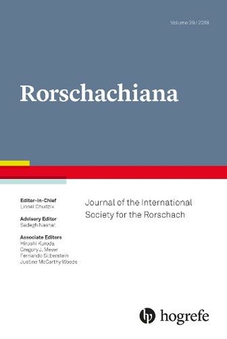 Rorschachiana: 39 Journal of the International Society for the Rorschach, Vol. 39 /2018 (Yearbook of the International Rorschach Society 39)
