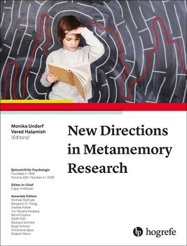 New Directions in Metamemory Research: 228 (Zeitschrift fur Psychologie 4)