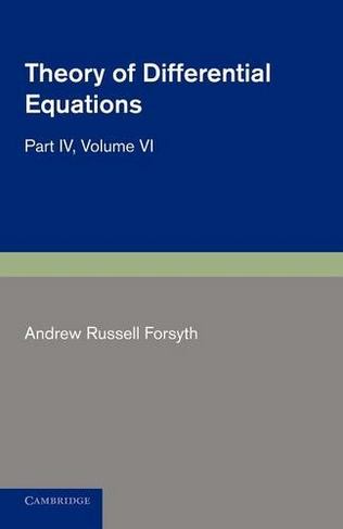 Theory of Differential Equations: Partial Differential Equations (Theory of Differential Equations 6 Volume Set Volume 6)