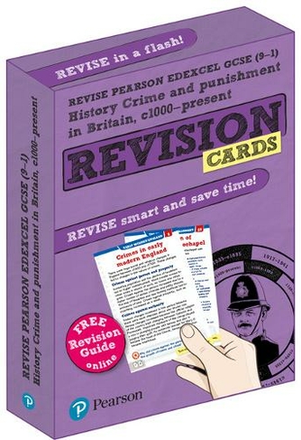 Pearson REVISE Edexcel GCSE History Crime and Punishment in Britain Revision Cards (with free online Revision Guide and Workbook): For 2024 and 2025 exams (Revise Edexcel GCSE History 16): (Revise Edexcel GCSE History 16)