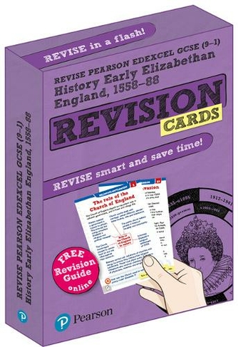 Pearson REVISE Edexcel GCSE History Elizabethan England Revision Cards (with free online Revision Guide and Workbook): For 2024 and 2025 exams (Revise Edexcel GCSE History 16): (Revise Edexcel GCSE History 16)
