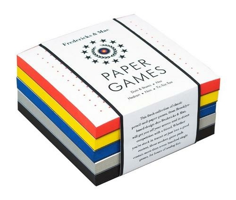 Fredericks & Mae Paper Games: Dots & Boxes - Hex - Hedron - Nim - Tic-Tac-Toe