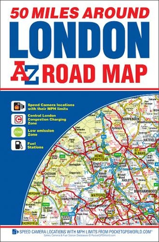 50 Miles Around London Road Map: (8th Revised edition)