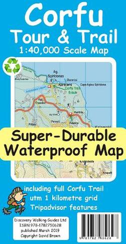 Corfu Tour & Trail Super-Durable Map