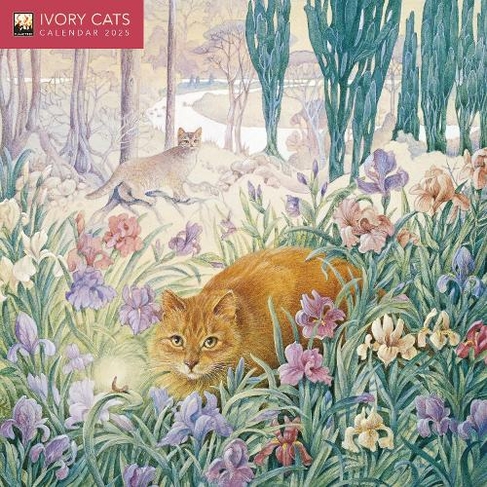 Ivory Cats by Lesley Anne Ivory Mini Wall Calendar 2025 (Art Calendar): (New edition)