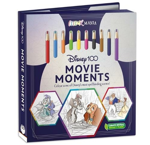 Disney 100: Movie Moments: (Colouring Book and Pencil Set)