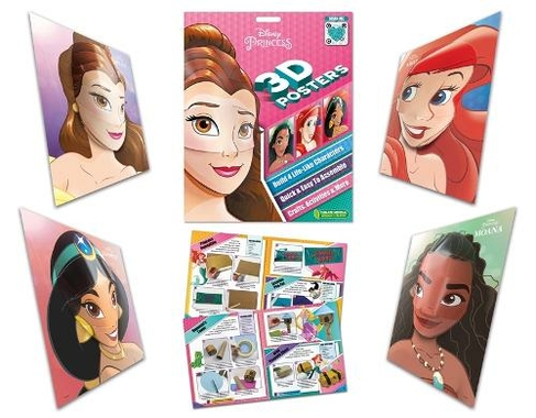 Disney Princess: 3D Posters: (Scan the QR code to see how to create your own wall art!)