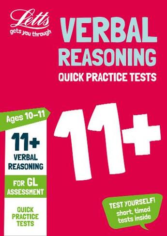 11+ Verbal Reasoning Quick Practice Tests Age 10-11 (Year 6): For the 2024 Gl Assessment Tests (Collins 11+ Practice)