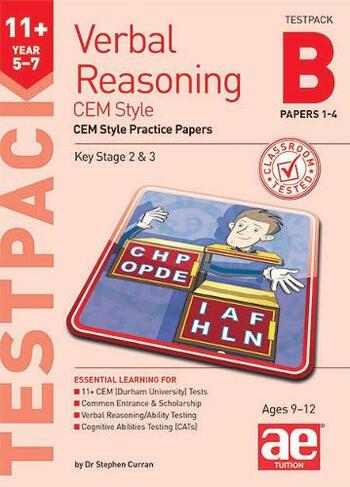 11+ Verbal Reasoning Year 5-7 CEM Style Testpack B Papers 1-4: CEM Style Practice Papers