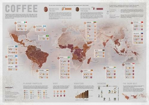Coffee Wall Map
