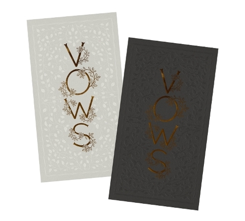 Wedding Vows Book: A Set of Heirloom-Quality Vow Books with Foil Accents and Hand Drawn Illustrations