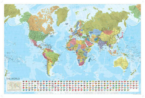 World Political Marco Polo Wall Map: (Marco Polo Maps)
