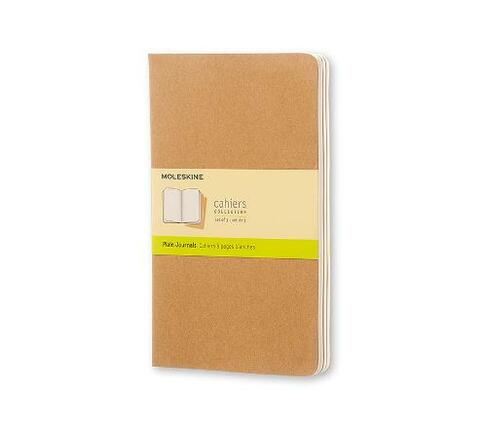 Moleskine Plain Cahier L - Kraft Cover (3 Set): (Moleskine Cahier)
