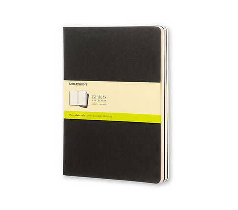 Moleskine Plain Cahier Xl - Black Cover (3 Set): (Moleskine Cahier)