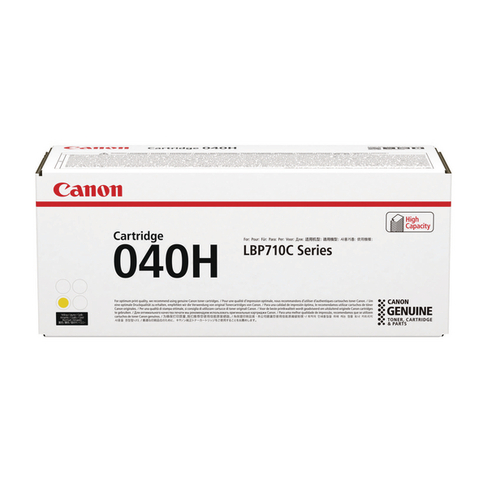 Canon 040H Yellow High Yield Toner Cartridge 0455C001