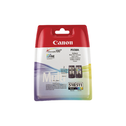 Canon PG-510/CL-511 Black/Colour Inkjet Cartridges (2 Pack) 2970B010