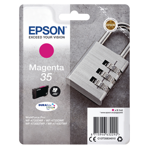 Epson 35 Ink Cartridge DURABrite Ultra Padlock Magenta C13T35834010