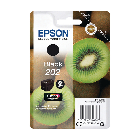 Epson 202 Premium Ink Claria Kiwi Black C13T02E14010